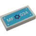 LEGO Tile 1 x 2 with &#039;MF*034&#039; Sticker with Groove (3069)