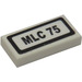 LEGO Tile 1 x 2 with MLC 75 Sticker with Groove (3069)