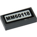 LEGO Tile 1 x 2 with &quot;MM60118&quot; Sticker with Groove (3069)