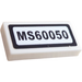 LEGO Tile 1 x 2 with &quot;MS60050&quot; Sticker with Groove (3069)