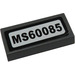 LEGO Tile 1 x 2 with &#039;MS60085&#039; Sticker with Groove (3069)