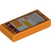 LEGO Tuile 1 x 2 avec Orange Smartphone avec rainure (3069 / 73903)