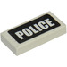 LEGO Fliese 1 x 2 mit &quot;Polizei&quot; Aufkleber mit Nut (3069)