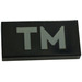 LEGO Tile 1 x 2 with "TM" logo with Groove (3069)
