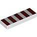 LEGO Fliese 1 x 3 mit 5 Dark rot Streifen (63864)