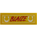 LEGO Tile 1 x 3 with 'BLAIZE' and horseshoes Sticker (63864)