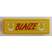 LEGO Tile 1 x 3 with &#039;BLAIZE&#039; and horseshoes Sticker (63864)