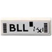 LEGO Tile 1 x 3 with 'BLL', Barcodes and Airplane Sticker (63864)