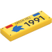 LEGO Tile 1 x 3 with Blue Hedgehog and 'GREEN HILL 1991' (63864)