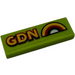 LEGO Tile 1 x 3 with 'GDN' and Rainbow Sticker (63864)