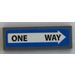 LEGO Tile 1 x 3 with &#039;ONE WAY&#039; in White Arrow Sticker (63864)