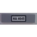 LEGO Tile 1 x 4 with &#039;HA 4645&#039; Sticker (2431 / 91143)