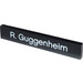 LEGO Tile 1 x 6 with "R. Guggenheim" (6636 / 87673)