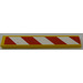 LEGO Tile 1 x 6 with Red and White Danger Stripes (Right) Sticker (6636)