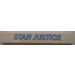 LEGO Tile 1 x 6 with Star Justice Sticker (6636)