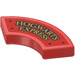 LEGO Tile 2 x 2 Curved Corner with Gold &#039;HOGWARTS EXPRESS&#039; Sticker (27925)