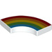 LEGO Tile 2 x 2 Curved Corner with Red, Orange, Yellow, Green, and Blue Rainbow (27925)