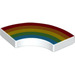 LEGO Tile 2 x 2 Curved Corner with Red, Orange, Yellow, Green, and Blue Rainbow (27925 / 99260)