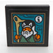 LEGO Tile 2 x 2 Inverted with Bearded Man Sticker (11203)