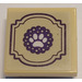 LEGO Tile 2 x 2 Inverted with Paw Print Sticker (11203)