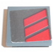 LEGO Tile 2 x 2 Inverted with Red Stripes (Left) Sticker (11203)