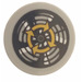 LEGO Tile 2 x 2 Round with 4 gold arrows and ventilation fan design Sticker with Bottom Stud Holder (14769)