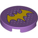 LEGO Tile 2 x 2 Round with Batgirl Logo with Bottom Stud Holder (14769 / 33360)