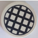LEGO Tile 2 x 2 Round with Black Lattice Small with &quot;X&quot; Bottom (4150)