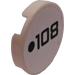 LEGO Tile 2 x 2 Round with (Dot) 108 Sticker with &quot;X&quot; Bottom (4150)