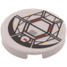 LEGO Tile 2 x 2 Round with Hexagonal Grid Sticker with &quot;X&quot; Bottom (4150)