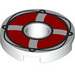 LEGO Tile 2 x 2 Round with Hole in Center with Lifebuoy Ring (15535)