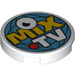 LEGO Tile 2 x 2 Round with &quot;Mix TV&quot; with Bottom Stud Holder (14769 / 26374)