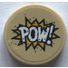 LEGO Tile 2 x 2 Round with &quot;POW!&quot; Sticker with Bottom Stud Holder (14769)