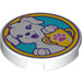 LEGO Tile 2 x 2 Round with Puppy and Trophy with Bottom Stud Holder (14769 / 29449)