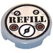 LEGO Tile 2 x 2 Round with &quot;Refill&quot; and red buttons and gauge Sticker with &quot;X&quot; Bottom (4150)