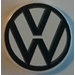 LEGO Tuile 2 x 2 Rond avec VW logo Autocollant avec fond en &quot;X&quot; (4150)