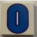 LEGO Tile 2 x 2 with &quot;0&quot; with Groove (3068)