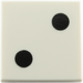 LEGO Tile 2 x 2 with 2 Black Dots (Dice) with Groove (3068 / 84571)