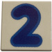 LEGO Tile 2 x 2 with "2" with Groove (3068)