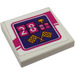 LEGO Tile 2 x 2 with 28 07 and Flags Sticker with Groove (3068)
