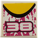 LEGO Tile 2 x 2 with "38" Sticker with Groove (3068)