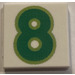 LEGO Tile 2 x 2 with &quot;8&quot; with Groove (3068)