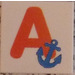 LEGO Tile 2 x 2 with &quot;A&quot; with Groove (3068)
