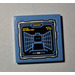 LEGO Tile 2 x 2 with Batcomputer Minifigure Target Display Sticker with Groove (3068)
