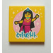 LEGO Tile 2 x 2 with Bollywood Dance print with Groove (3068)
