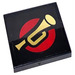 LEGO Tile 2 x 2 with Bugle (Trumpet) Sticker with Groove (3068)