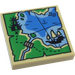 LEGO Fliese 2 x 2 mit Coastal Map mit Nut (3068 / 34888)