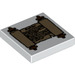 LEGO Tile 2 x 2 with Dark Tan Scroll with Groove (3068 / 53711)
