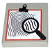 LEGO Tile 2 x 2 with Fingerprint and Magnifying Glass with Groove (3068)