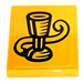 LEGO Tile 2 x 2 with Goblet Sticker with Groove (3068)